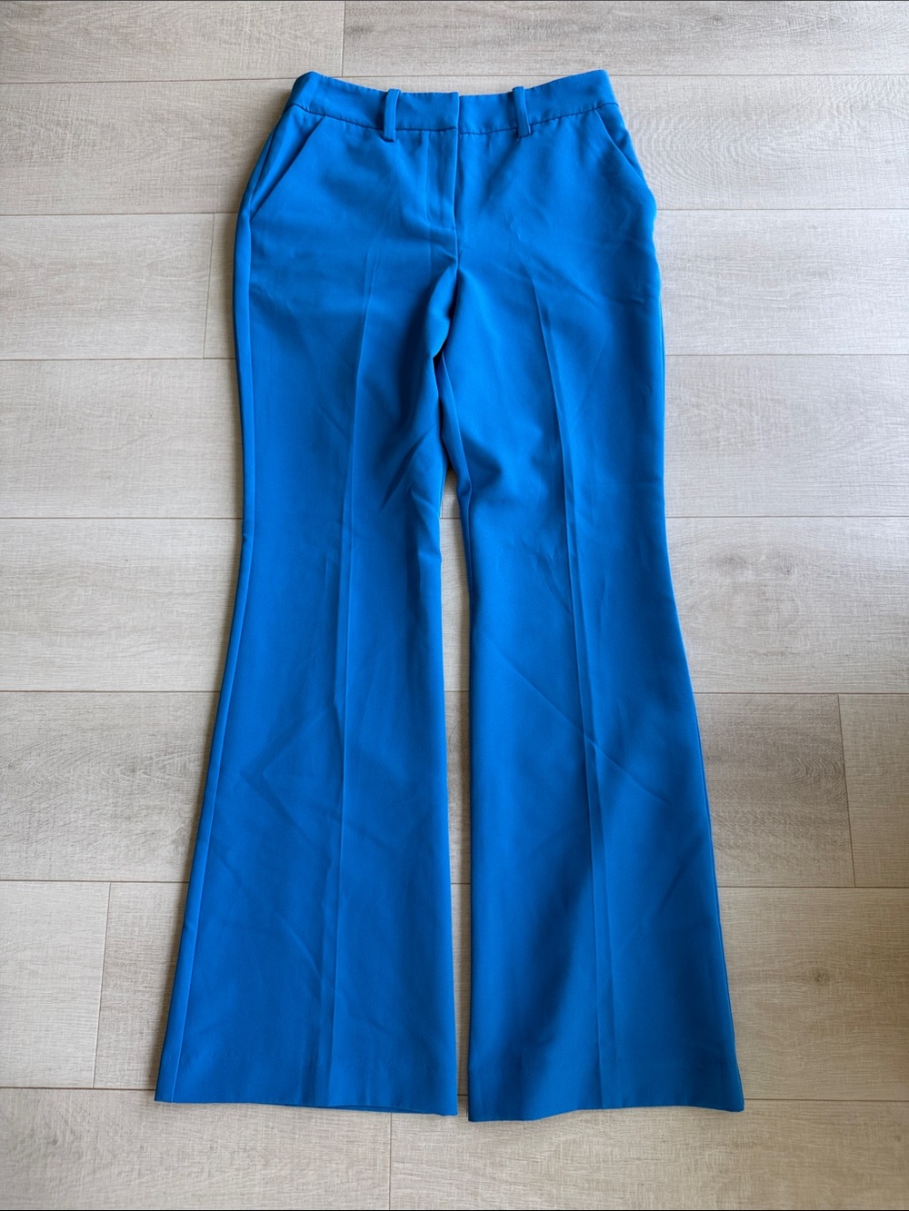 High-Rise Flared Women’s Pants in Bright Blue Size 4
